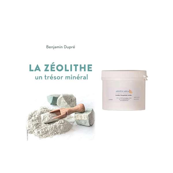 Zeolite lot & Book La Zéolithe un trésor minéral by Benjamin Dupré