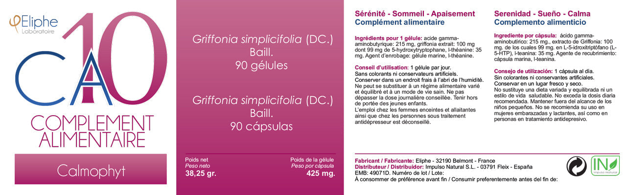 Calmophyt Eliphe CA10 label