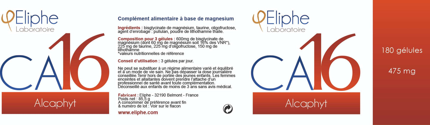 Alcaphyt Eliphe CA16 label