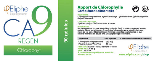 Chlorophyt Eliphe CA9 label
